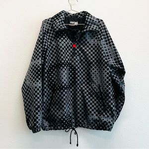 Mistral Vintage Mens Graphic Pop Art Gray & Black Jacket Coat Pullover